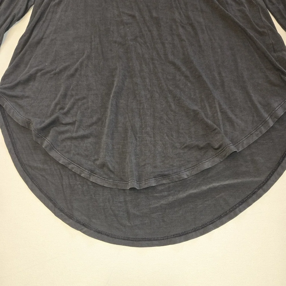 American Eagle Gray Soft & Sexy Long Sleeve Womens Tee Crosscross V-Neck Small - Picture 3 of 7